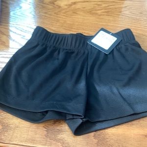 24 month black Nike shorts, with pink swoosh